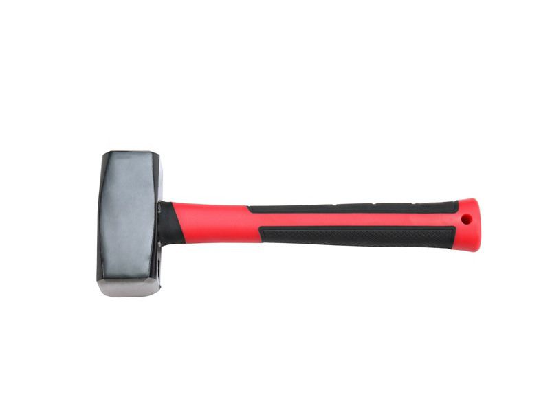 Two color stone hammer with plastic handle